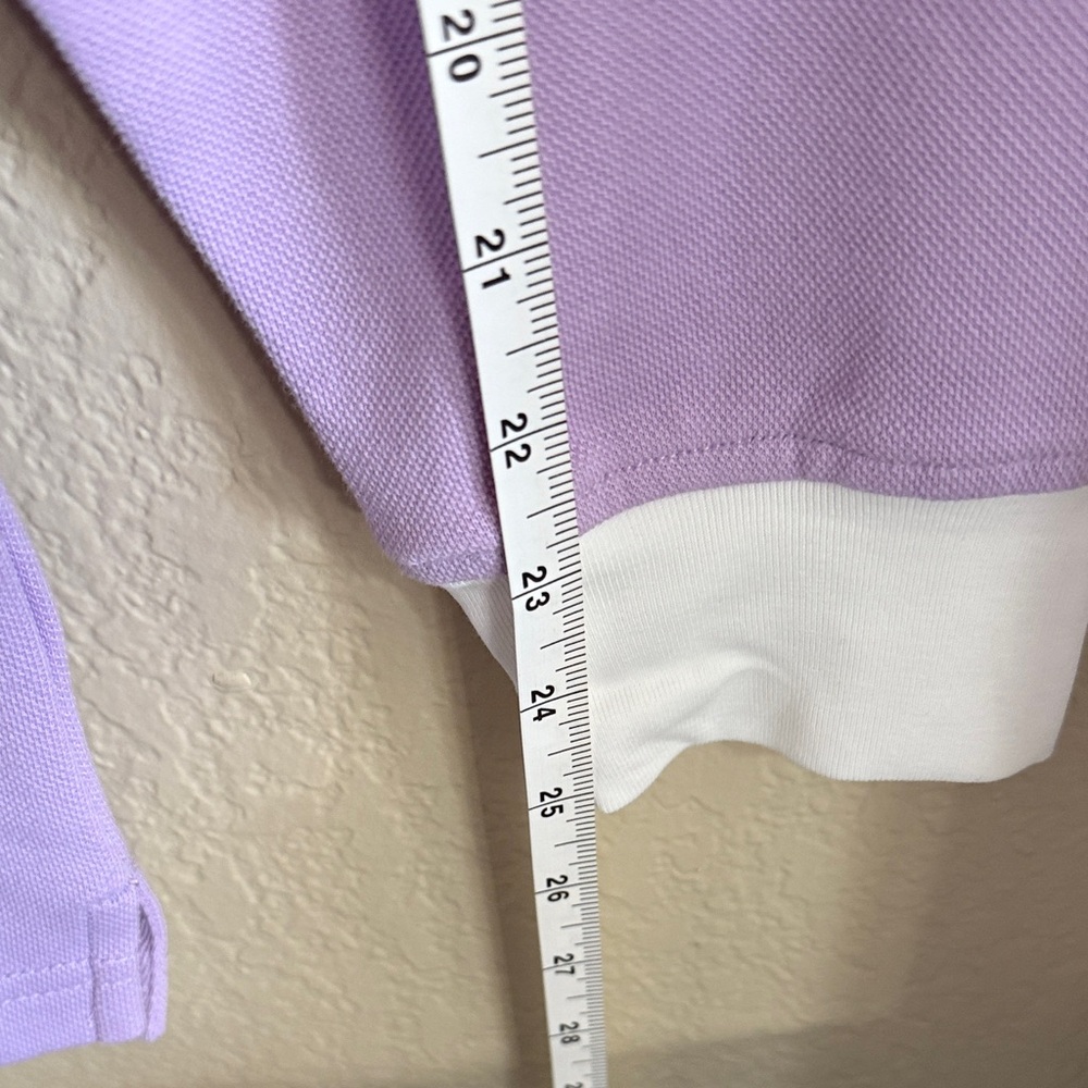 Bogey Boys Lavender Purple and White Men's Button-Down Rugby/Golf Shirt - Picture 9 of 10